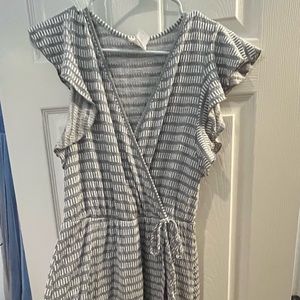 Caution to the Wind midi wrap knit dress